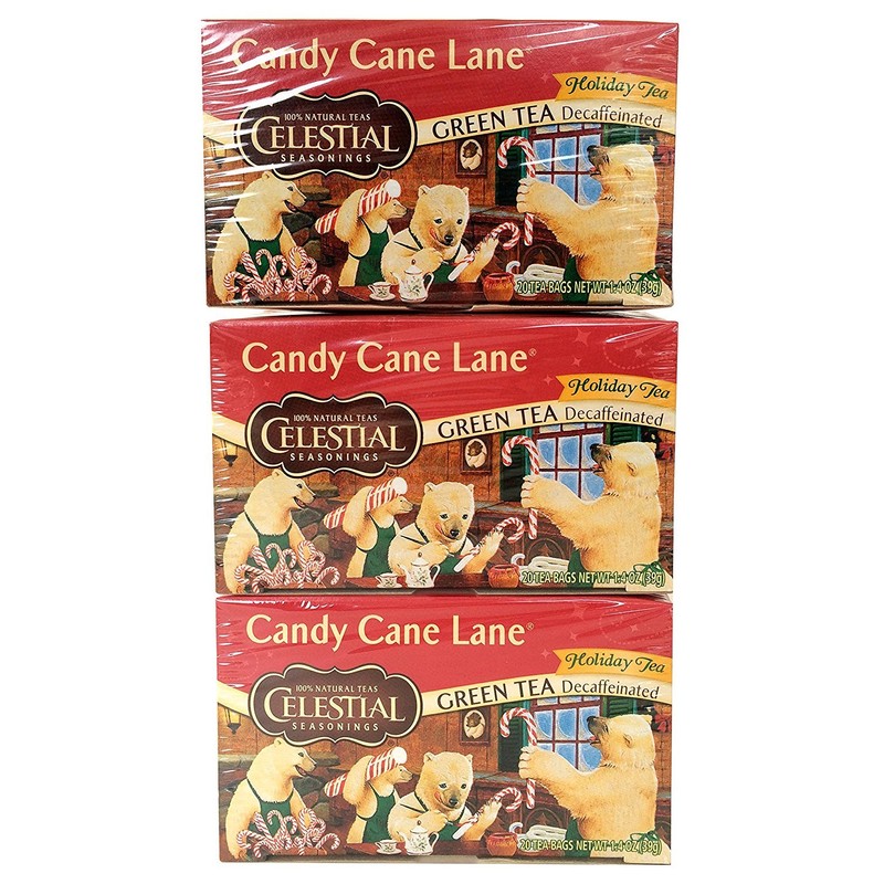 Celestial Seasonings Tea Decaf Candy Cane Lane (Pack of 3)
