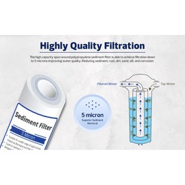IPW Industries Inc., 2-Pack Puromax PC4 Reverse Osmosis Water Filter Replacement - Carbon & Sediment Filters with Inline Filter for Water Purification