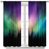 Northern Lights Forest Curtains,Northern Lights Aurora Borealis Cute Blackout Rod