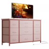 Jojoka Chest of 10 Drawers for 55'' TV Stand Dresser