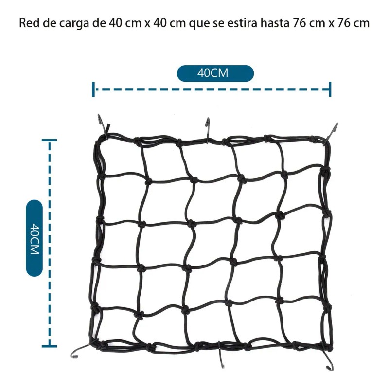 Red Elástica Tanque Porta Bultos Parrilla Casco Moto 4 Pzs