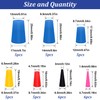 Tnisesm 100Pcs Silicone Rubber Tapered Plug Assortment Kits 1/16" to