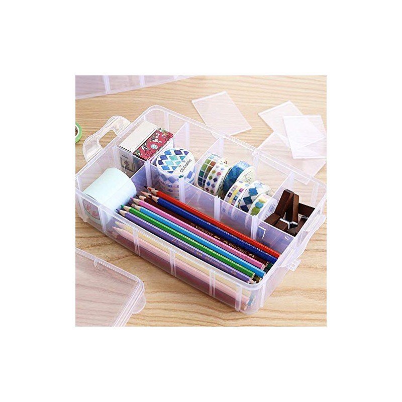 Sooyee - Contenedor apilable de 5 capas transparente