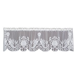 Heritage Lace 6395W-6015 Mermaids Valance, White, 60"x15"