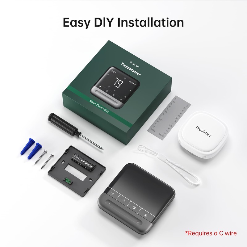 Provirtec Smart Thermostat for Home with Room Sensor, 7 Days