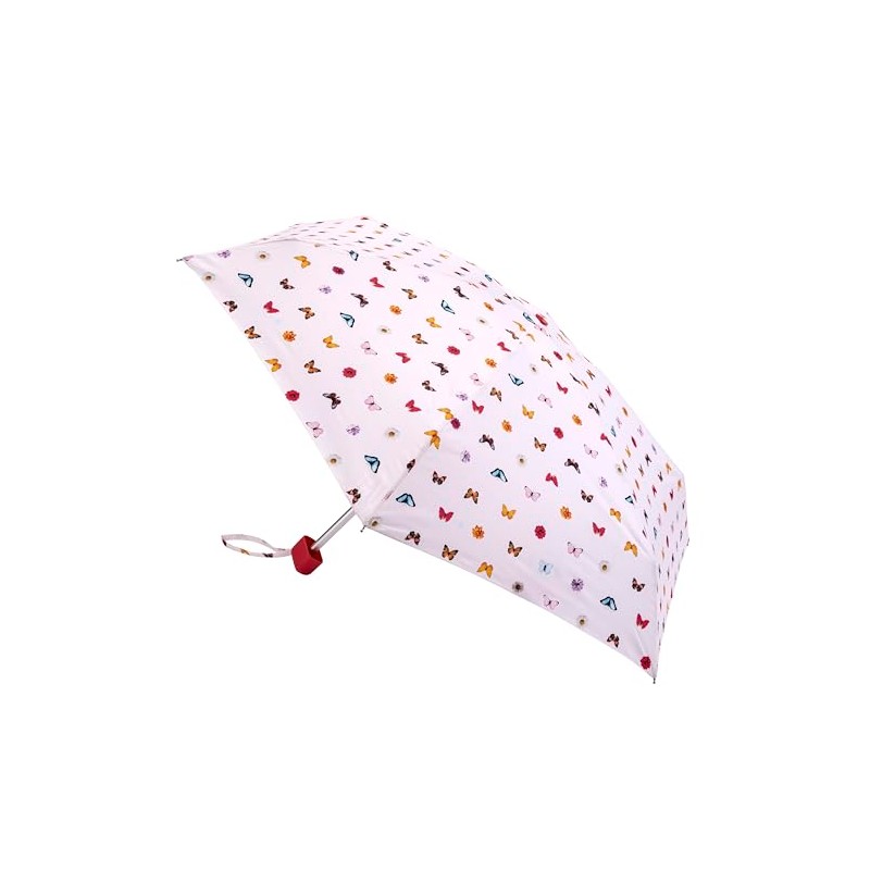 Fulton Tiny-2 Umbrella, Compact Lightweight Travel Umbrella (Butterflies & Flowers)