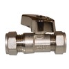 hep® 15MM Chrome ISOLATING Valve & Metal Lever Butterfly Handle