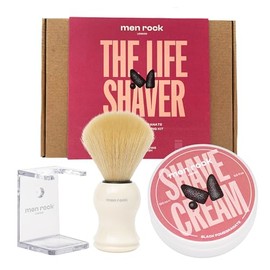 Men Rock The Life Shaver Essential Shaving Kit Granada Negra Cuidado Barba Hombres Crema Afeitar Brocha Sintética