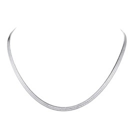 FindChic Women's Choker Snake Chain Necklace 32 cm 38 cm 46 cm Choker Necklace in Silver Gold-Plated Rose, Gold, Black Jewellery Box for Mum, Girlfriend, Model, Stainless Steel