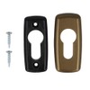 Premium Cylinder Protective Rosettes Rosettes Locking Cylinder Colour: Brown RAL