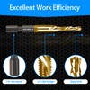 DKIBBITH 6-pc Metric M5 Combination Drill Tap Bit Set, M5*0.8