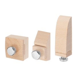 sourcing map 3pcs Wooden Hand Sanding Block Set Square Beveled Wedge, Sandpaper Grinding Polishing Tool for DIY Leather Craft Accessories