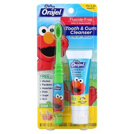 Orajel BABY ORAJEL Tooth & Gum Cleanser  3-24 months contains; 1 Toothbrush, 1 Cleanser