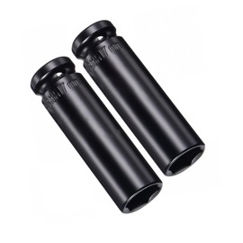 TOP-VIGOR 2Pcs Deep Impact Socket, 1/2 Inch Drive by 17mm Deep Impact Socket, Heat-Treated CR-V Steel 17mm Socket, 1/2 Drive with 78mm Length 6-Point Socket for Car Home Repair