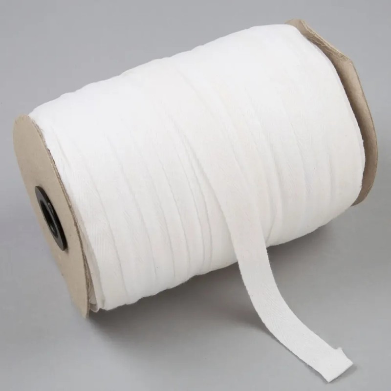Cinta Palmita Algodón 20mm Crudo Rollo 100m Inzaboton Indumentaria