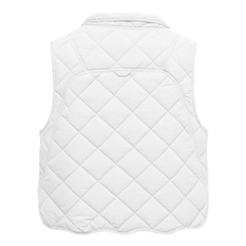 Gacaky Women's Puffer Vest Sleeveless Button Down Outerwear Warm Quilted Lightweight Down Winter Jackets Coats White X-Small
