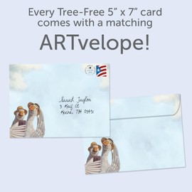 Tree-Free Greetings - Anniversary Greeting Cards - Artful Designs - 1 Card + Matching Envelope - Made in USA - 100% Recycled Paper - 5"x7" - Good Looking Ducks (GO69831)