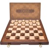 AMEROUS Wooden Chess & Checkers Set with Upgraded Weighted Chess