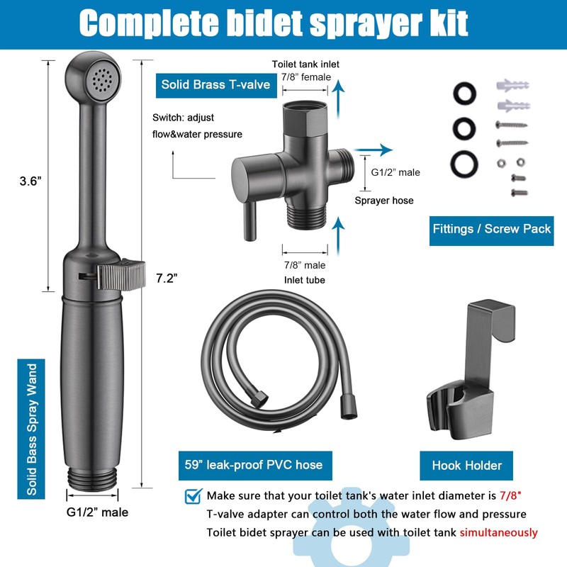 SonTiy Handheld Bidet Sprayer for Toilet, Cloth Diaper Sprayer Set