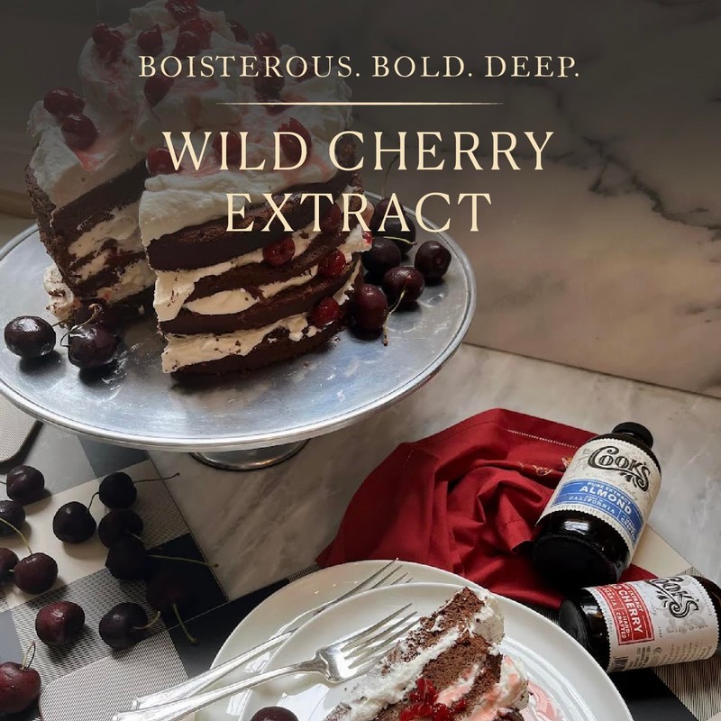 Cook's, Wild Cherry Extract for Baking, Preserves, Syrup, Cookies, Cakes,