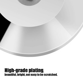 8 Pcs 25 x 4mm Universal Copper Speaker Spikes Pads Speaker Shock Base Pad Isolation Stand Feet Cone Base Mats Floor Disc(Silver)