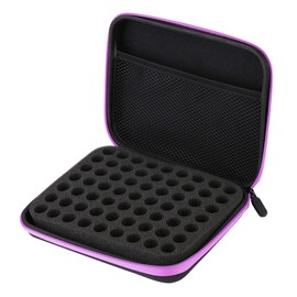 Acouto 63 Slots Essential Oil Storage Carrying Case, Portable Aromatherapy Essential Oil Bag Box Nail Polish Holders, for Fragrance Oils, Nail Polish 1ML 2ML 3ML ()