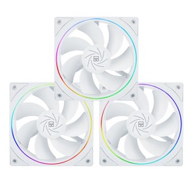 TR-TL-S12RW X3 CPU Fan,Computer Case Cooler Fan, 12cm Desktop Cooling Fan, 4pin PWM Connector PC Fan with ARGB Aperture, 1500RPM Speed PC Cooler Reverse Fan(3 Packs,White)