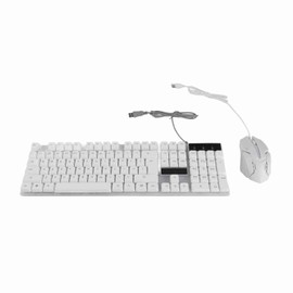 Keyboard and Mouse Combo 104 Keys RGB Backlit USB Wired Connection Keyboard Mouse Set for Home Gaming Office