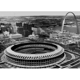 1967 Busch Stadium PHOTO St Louis Cardinals World Series Win! Aerial View