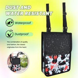 FZSECRIU Children's Bicycle Basket, Cute Waterproof Handlebar Bag for Children and Adults, Road Bike, Synthetic, Handlebar Mounting, Multicoloured