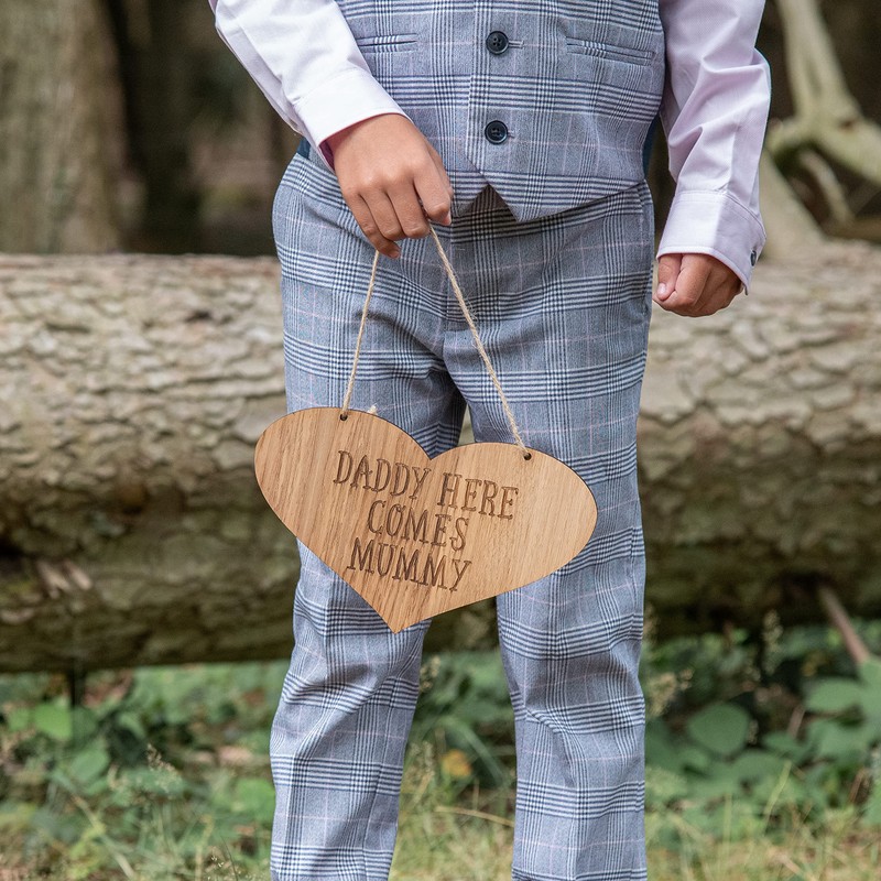 Daddy here comes mummy sign | plaque for wedding |
