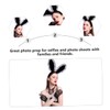 TOVINANNA 3pcs Rabbit Ears Lace Ear Hair Decor Party Headwear