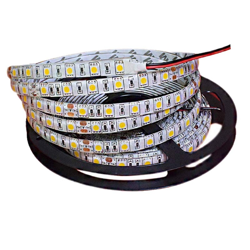 Tesfish 5m/Reel DC 24V 5050 Warm White Color LED Strip