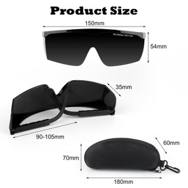 ELEPRUC Laser Safety Glasses for Laser Cosmetology Operators Eye Protection and Laser Hair Removal Tanning Red Light Therapy