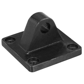 PATIKIL 75x75x48mm Air Cylinder Foot Flange Rod Pivot Clevis Pneumatic Mounting Bracket Rear Mount Parts, Black