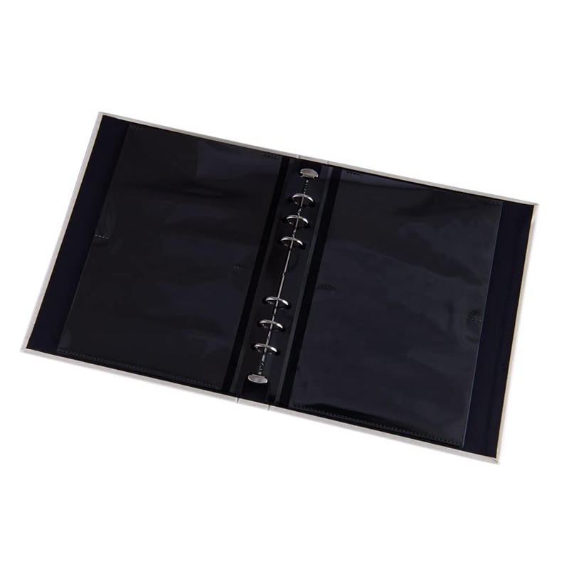 Nakabayashi cotto A-COPLY-401-W Black Mat Photo Album, 6 Holes, Binder