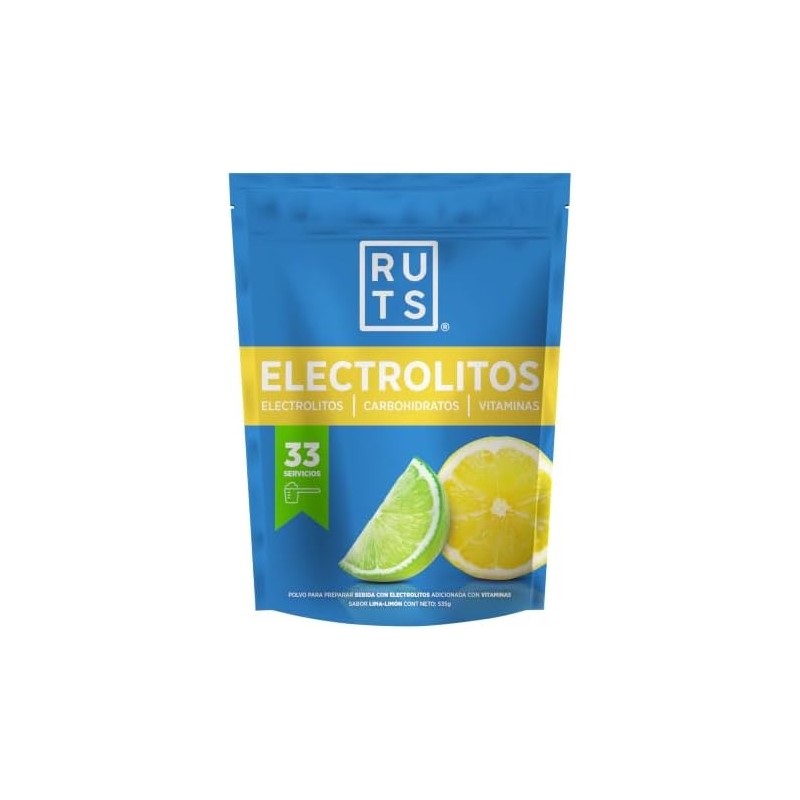 RUTS Energy ELECTROLITOS EN POLVO + VITAMINAS SABOR LIMA-LIMÓN RINDE