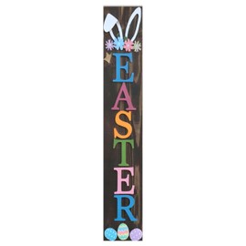 8"x48" Easter Welcome Sign for Front Door, Happy Easter Sign for Front Porch, Easter Door Decorations for Outdoors, PVC Sign (Design 9)