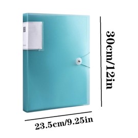 Large Capacity A4 Plastic File Bag Organizer, Portable Expanding File Folder File Pouch Document Organizer Projects File Bag