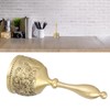 Hand Call Bell 4.7in Long Pure Brass Exquisite Carved Pattern