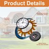 shumi Sun and Moon Outdoor Clock, Decorative Wall Clock for