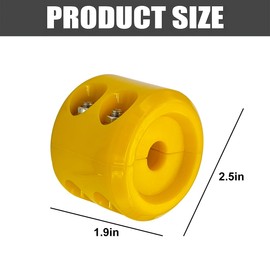 Bittwee Car Rubber Winch Stopper for ATV UTV Truck, Cable Saver Hook Stopper Line for Synthetic Rope, Bump Shock Saver Dampener with Stainless Steel Screw and Nut, Quick Installation Tool (Yellow)