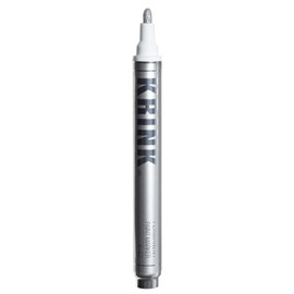 Krink K-42 Silver Paint Marker - Vibrant and Opaque Fine Art Paint Pen for Any Surface - Permanent Marker with Alcohol-Based Paint for Metal Glass Paper Painted Surfaces and More