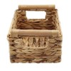 HDKJ Storage Basket Made by Water Hyacinth with Wood Handles,