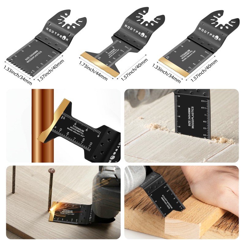 54 PCS Oscillating Saw Blades Professional Universal Wood Multitool Blades