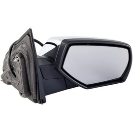 For Chevy Silverado 1500 2014 15 16 17 2018 Door Mirror Passenger Side | Power | Manual Folding | Heated | Non-Towing | All Cab Types | Chrome | Replacement For 23499738, 84342036-PFM