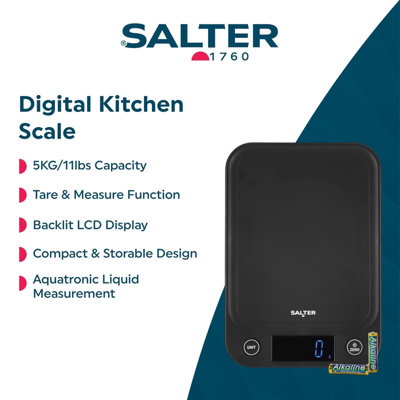 Salter Toronto Digital Kitchen Scale – Electronic Food Weighing Scales