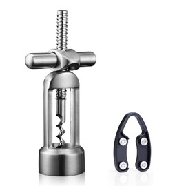 Drincarier screwpull-levers wine opener corkscrew self pulling corkscrew 18/8 stainless steel wine opener