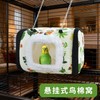 Parrot Cotton Nest Winter Warm Box, Novel Small Sun Hanging Outing Bag & Leopard Exterior Bird Cage Nest Bird Cage Replacement Pad Set of 3/Small 2ea