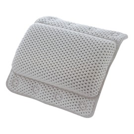 Taylor & Brown Luxury Relaxing White Soft Non Slip Cushioned Bath Pillow Headrest with 8 Slip Resistant Suction Cups